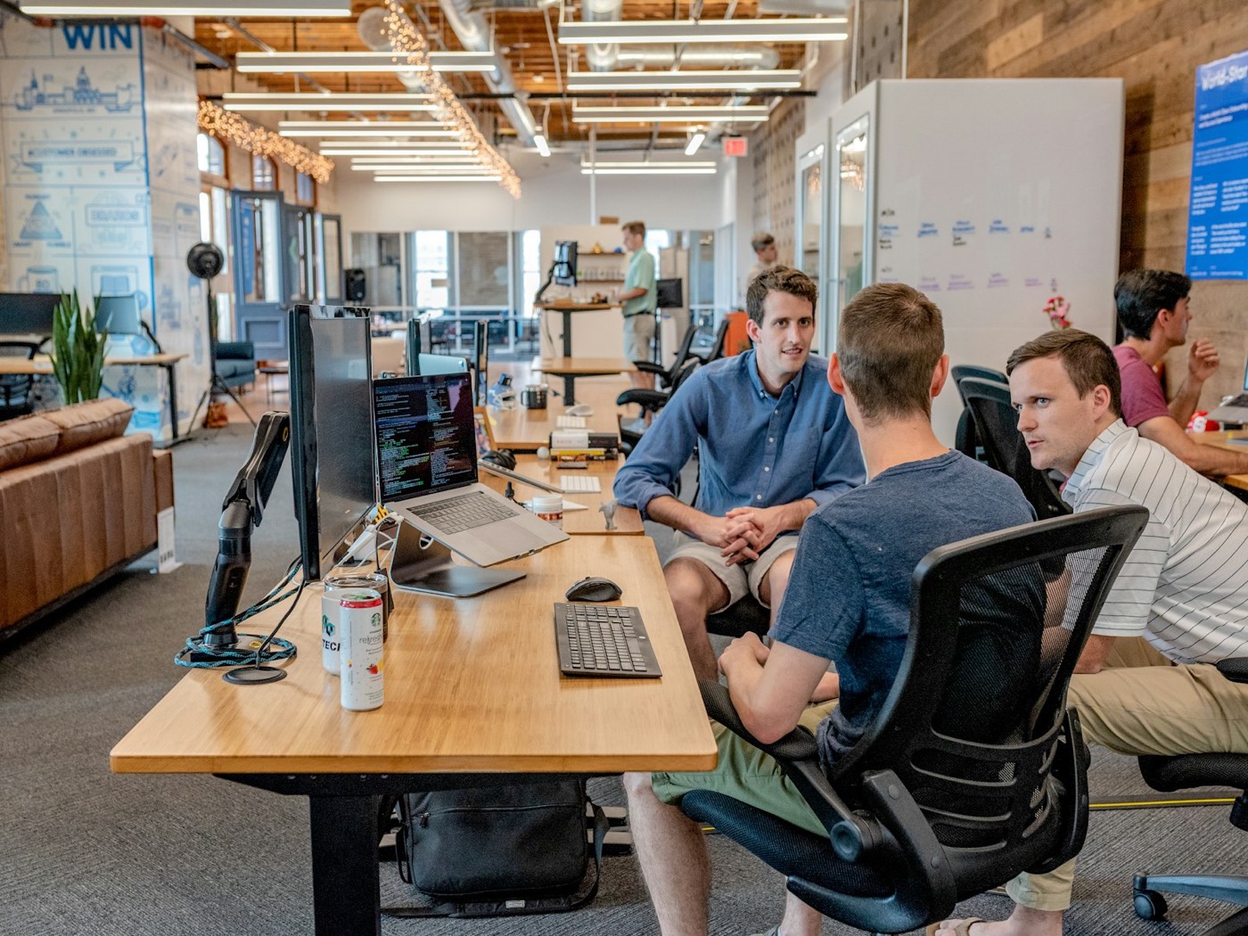 Team at work in a modern company office