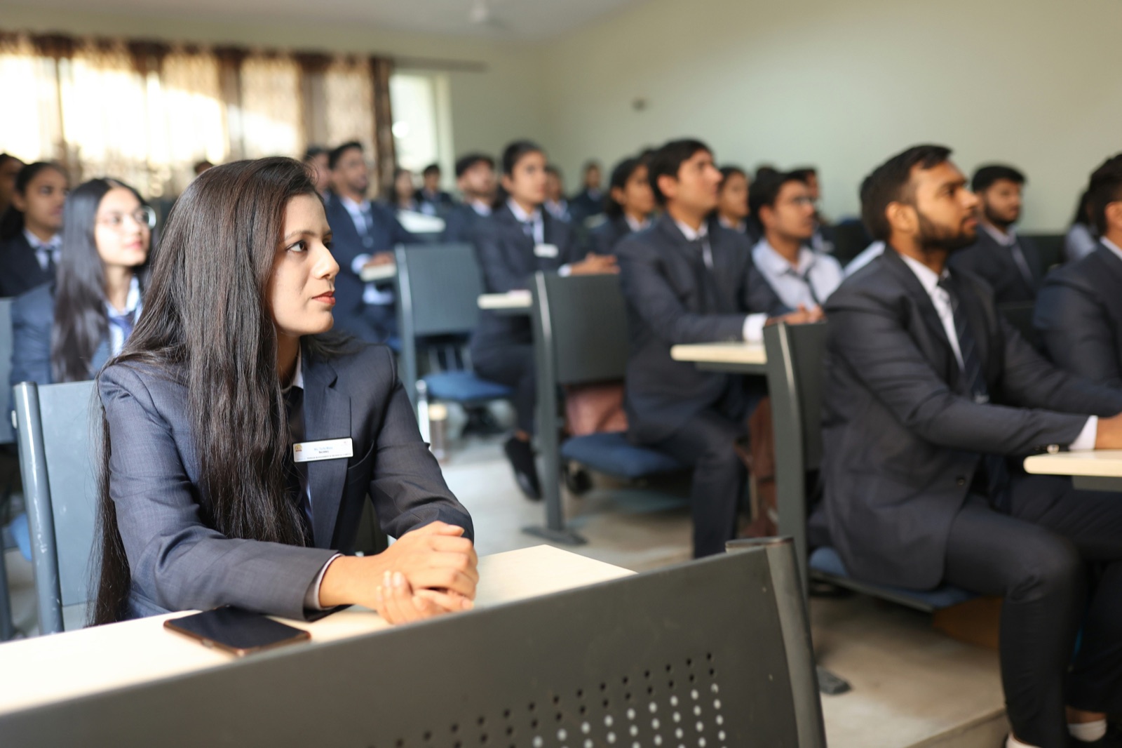 Business students in a university lecture