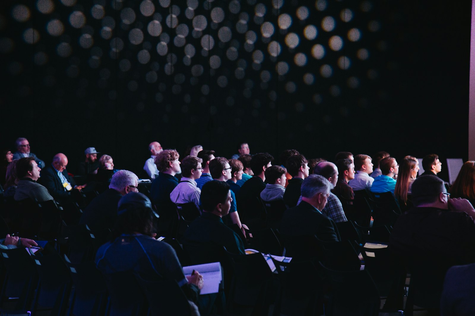 Audience at a leadership training talk